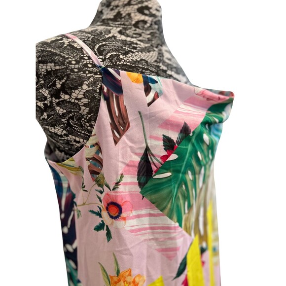 NEW ASOS‎ Strappy Botanical Mini Dress Short Lightweight Flowy Multicolor 12 P - Picture 12 of 16